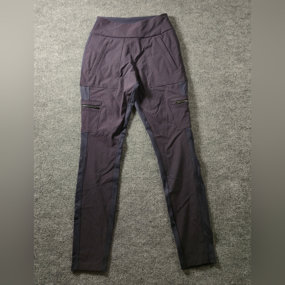 Womens Athleta Size 0 Headlands Hybrid Cargo II Tight Blue Two-Tone Pants‎